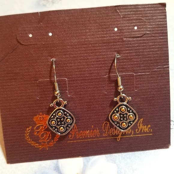 NEW Premier Designs Bollywood Style Two Tone Dangle Earrings - Picture 5 of 5